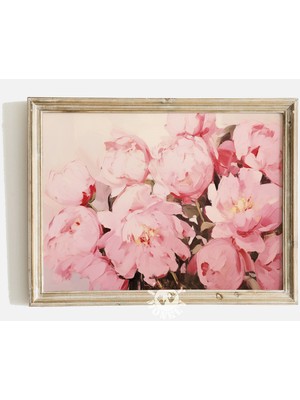 Ninastore Şakayık Sanat Baskısı/ Pembe Soyut Çiçek Tablosu/ Coquette Oda Dekorasyonu/ Çiçekli Baskı Sanatı/ Vi