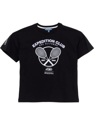 Discovery Expedition Nakışlı Siyah Erkek Çocuk T-Shirt D6SB-TST3037