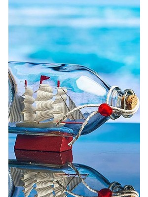 Ciyu Ticaret Şişe Içerisinde Dekoratif Gemi Hediyelik Şişe Içinde Maket Gemi Orta Boy