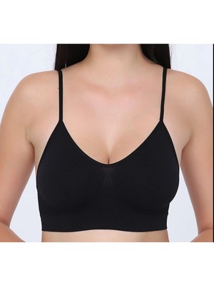 Liyuza Siyah Lcralı Büstiyer Sütyen Korse - 720