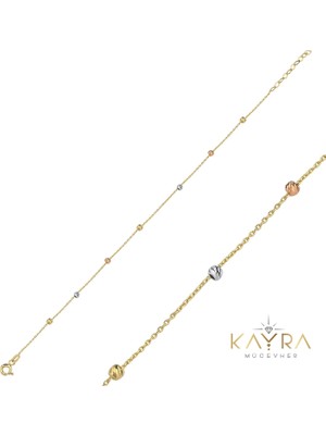 Kayra Mücevher Dorika Toplu Altın Bileklik AÇB41