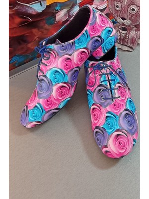 Bitangosu Gül Şöleni Tango-Salsa-Bacata-Swıng-Solo-Cazz Dans ve Pratik Ayakkabısı