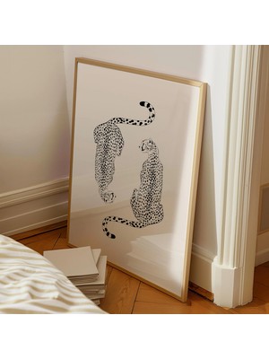 Ninastore Çita Indirilebilir Baskı/ Trend Hayvan Duvar Sanatı/ Retro Duvar Dekoru/ Nötr Oda Dekoru/ Estetik Po