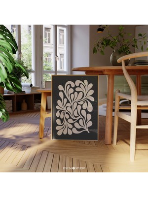 Ninastore Soyut, Koyu ve Hüzünlü Botanik Duvar Dekoru / Indirilebilir Çiçek Sanatı Baskısı / Orta Çağ Modern O
