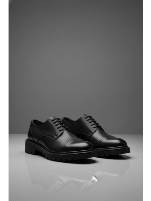 Big King Desenli Hakiki Deri Erkek Klasik Ayakkabı