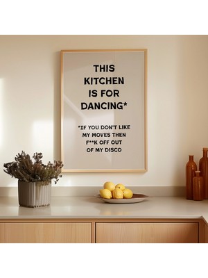 Ninastore Komik Mutfak Dekorasyonu Baskısı: Mutfak Dans Etmek Içindir (Dijital Indirme)
