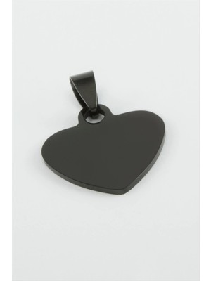 Datatek Kalp Isim Yazılabilir Çelik Kolye Ucu 2,3 cm