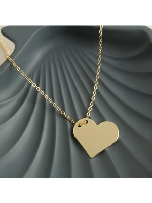 Datatek Kalp Isim Yazılabilir Boş Plaka Kolye