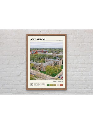 Ninastore Gerçek Fotoğraf/ Ann Arbor Baskısı/ Ann Arbor Duvar Sanatı/ Ann Arbor Posteri/ Ann Arbor Fotoğrafı/
