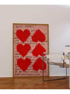 Ninastore Aşk Posteri/ Retro Baskı/ 70'ler Posteri/ Kırmızı Duvar Sanatı/ Psychedelic Duvar Sanatı/ Estetik Ba