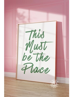 Ninastore Burası Olmalı Baskı/ Yeşil Şık Duvar Sanatı/ Trend Baskı Sanatı/ Bar Arabası Dekorasyonu/ Şık Poster