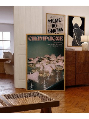 Ninastore Şampanya Posteri: 70'ler Retro Bar Arabası Baskısı (Dijital Indirme)