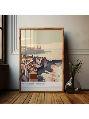 Ninastore Whitby Limanı Sanat Baskısı: Ingiliz Sahil Gezi Posteri
