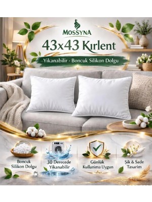Mossyna 4'lü Ultra Dolgun Kırlent Iç Yastık Boncuk Silikon Farklı Ebat Seçeneği ve Yıkanabilir