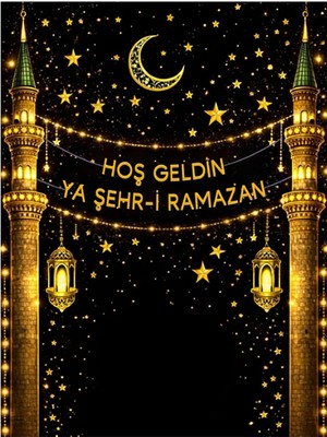 Promisebackdrop2 Ya Şehri Ramazan ,hoş Geldin Ramazan ,ramazan Panosu Ek Dikişli 200X200CM Ek Dikişli