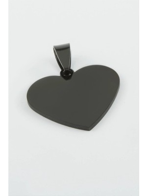 Datatek Kalp Isim Yazılabilir Çelik Kolye Ucu 3 cm