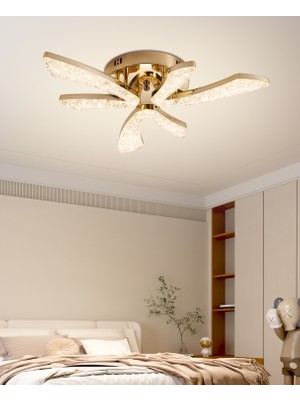 Apliqa Quinn 6'lı Gold 3 Renkli Modern Plafonyer LED Avize