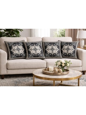 Ber-Tun Tekstil Etnik Desenli Kırlent Kılıfı 4'lü Takım