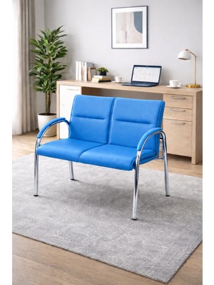 YRN Ofis Ofis ve Bekleme Alanları Için Premium Ikili Koltuk,misafir Koltuk– Modern Tasarım, Krom Ayak,