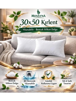 Mossyna 2'li Ultra Dolgun Kırlent Iç Yastık Boncuk Silikon Farklı Ebatlar Seçenekli ve Yıkanabilir