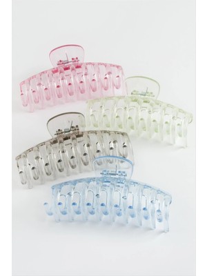 Datatek 11 cm Düz Şeffaf Renkli Mandal Toka 1 Adet