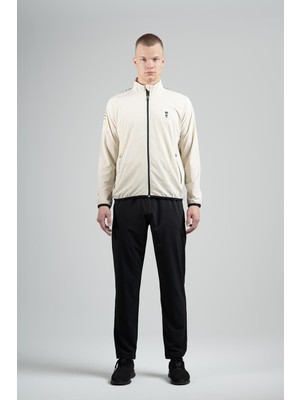 Maraton Comfort Erkek Dik Yaka Dar Paça Kil Rengi Eşofman Takımı