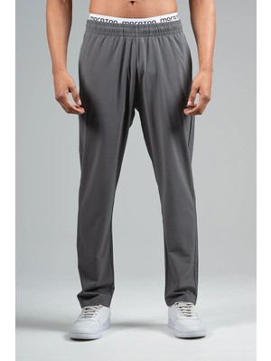 Maraton Regular Erkek  Dar Paça Antrasit Melanj Eşofman Altı