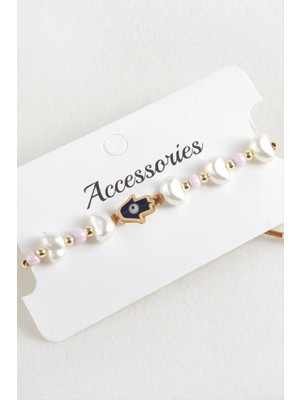 Datatek Ftm Ana Eli Boncuk Inci Makrome Ip Bileklik