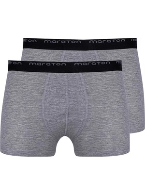 Maraton 2'li Erkek   Gri Melanj Boxer