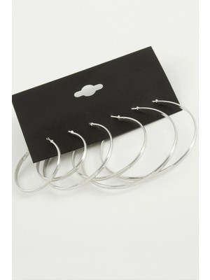 Datatek Düz Metal Halka Küpe 6 Adet