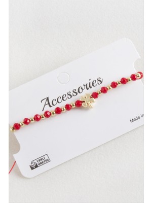 Datatek Yonca Kristal Makrome Ip Bileklik