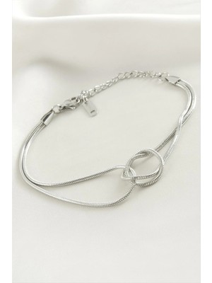 Datatek Örgülü Silindir Zincirli Çelik Bileklik