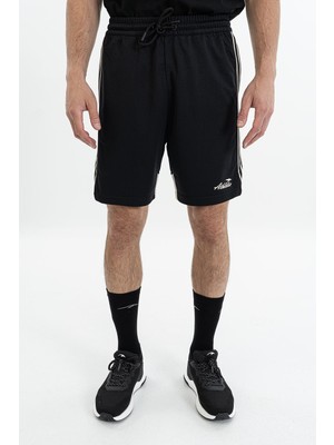 Maraton Relax Erkek  Düz Paça Siyah Şort