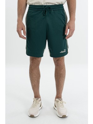 Maraton Relax Erkek  Düz Paça Yeşil Şort