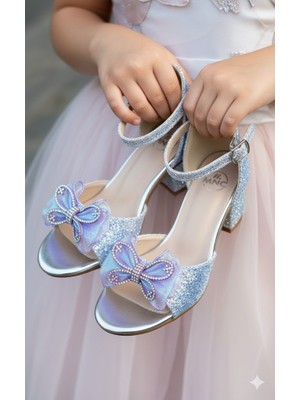 Kindep (Minican) Topuklu Çocuk Abiye Ayakkabı Lila