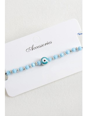 Datatek Nazar Kristal Makrome Ip Bileklik 8 mm