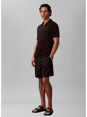 Calvin Klein Siyah Erkek Polo T-Shirt LV04LE255GUB1_SS Supıma Zıp Polo