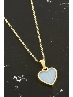 Renklime Kalp Polyester Kolye