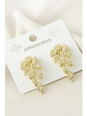 Datatek Yaprak Taşlı Küpe