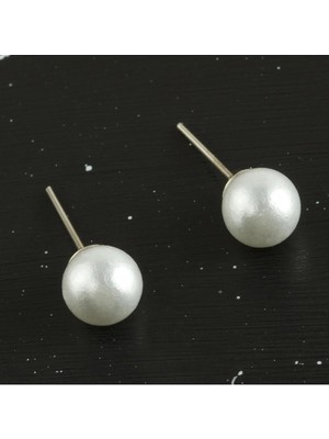 Renklime Top Incili Küpe 8 mm