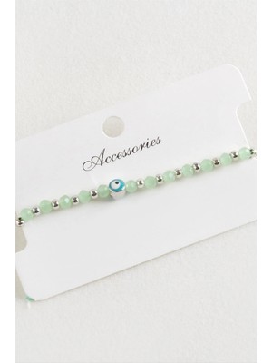 Datatek Nazar Kristal Makrome Ip Bileklik 6 mm