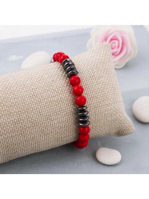 Datatek Mercan-Hematit Doğaltaş Bileklik