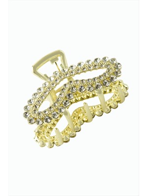 Datatek Kalp Taşlı Metal Mandal Toka 6 cm