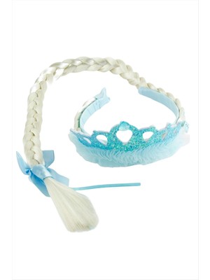 Datatek Örgülü Prenses Damla Taşlı Taç