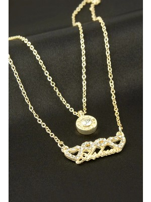 Datatek Aşkım Yazılı Ikili Kolye