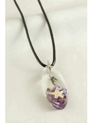 Datatek Deniz Yıldızı Elips Epoksi Kolye