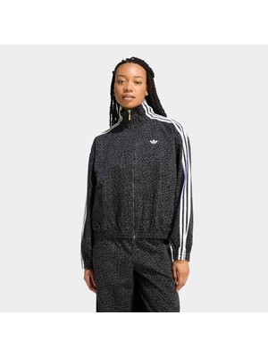Adidas Firebird Allover Print Kadın Jean Ceket (KD8809)
