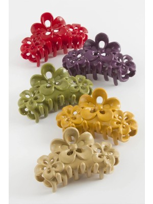 Datatek Çiçek Renkli Mandal Toka 8 cm