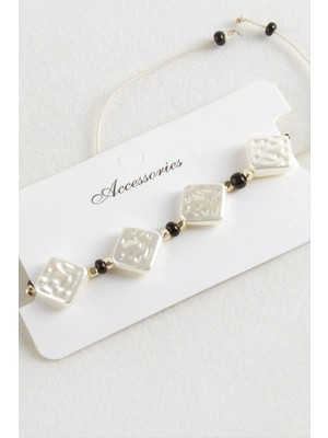 Datatek Baklava Boncuk Inci Makrome Ip Bileklik