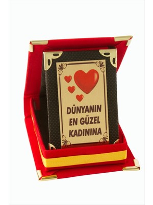 Datatek Kadınlar İçin Kırmızı Plaket Dünyanın En Güzel Kadınına Hediye Seti